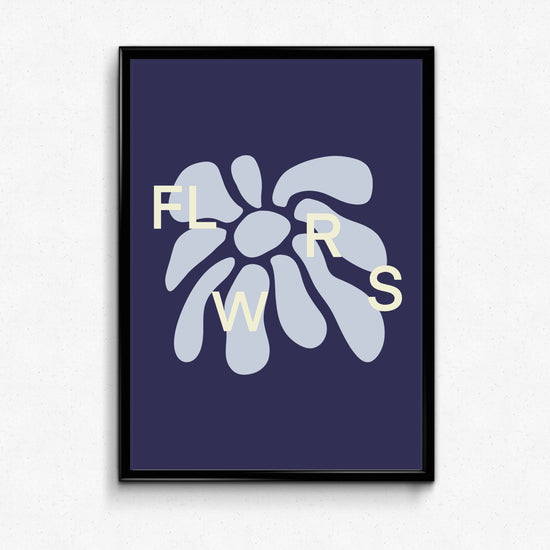 Load image into Gallery viewer, FLWRS Art Print - Navy
