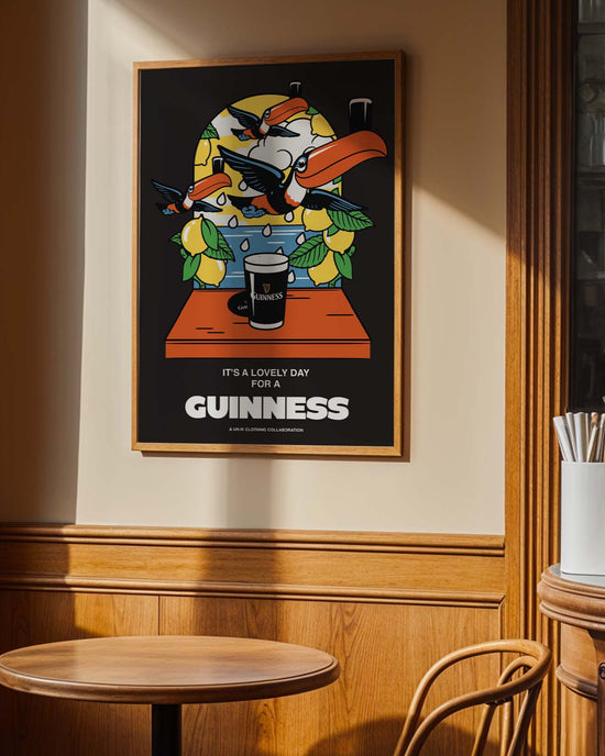 Guinness x UN:IK 'Lovely Drops' Print - Black
