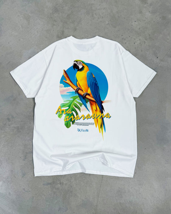 Load image into Gallery viewer, Vice 84 &amp;#39;Parrot&amp;#39; Tee - White
