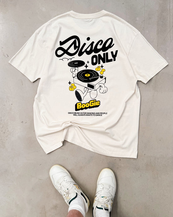 Load image into Gallery viewer, DISCO ONLY &amp;#39;Time To Boogie&amp;#39; Tee - Ecru
