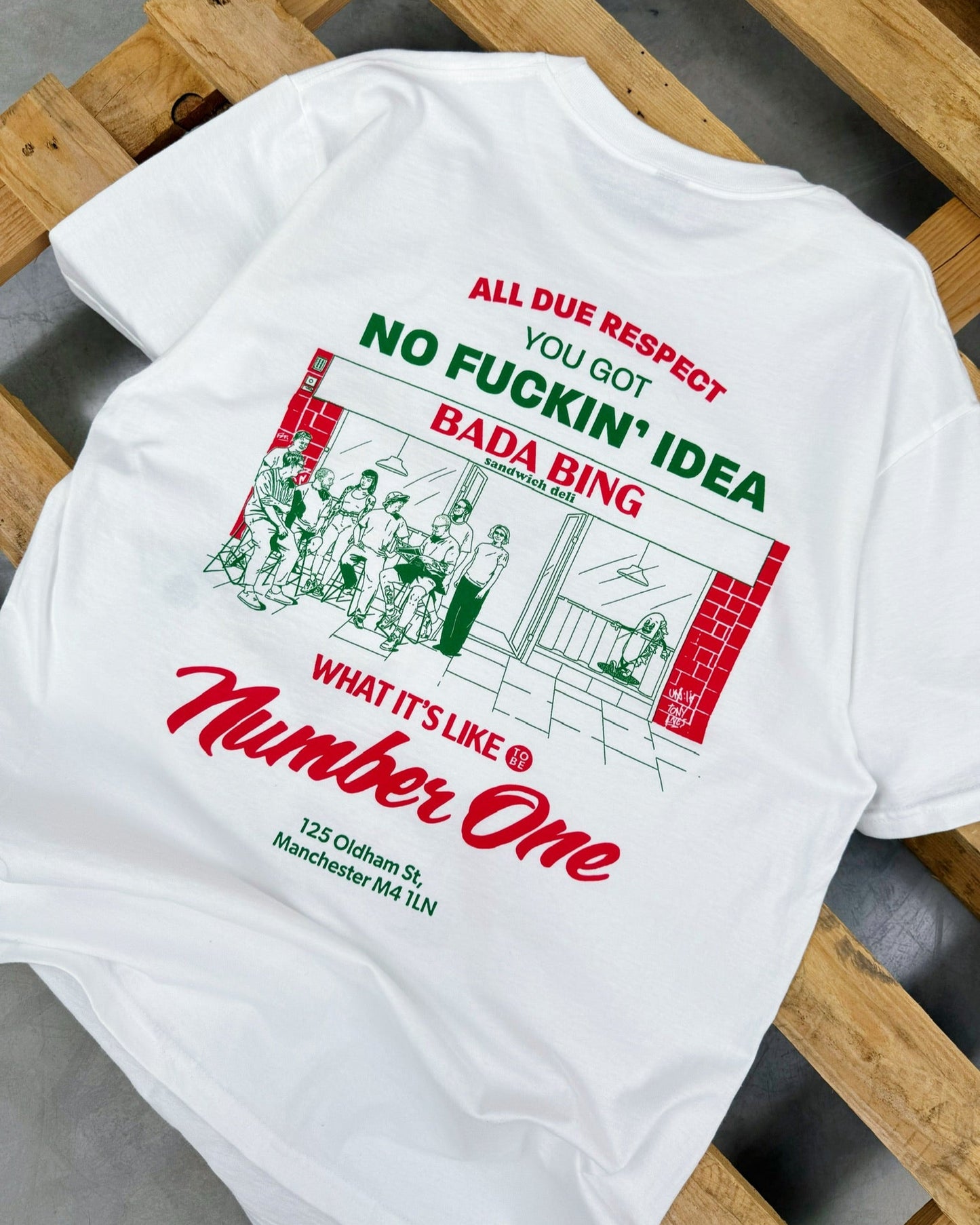 Bada Bing x UN:IK 'All Due Respect' Tee - White