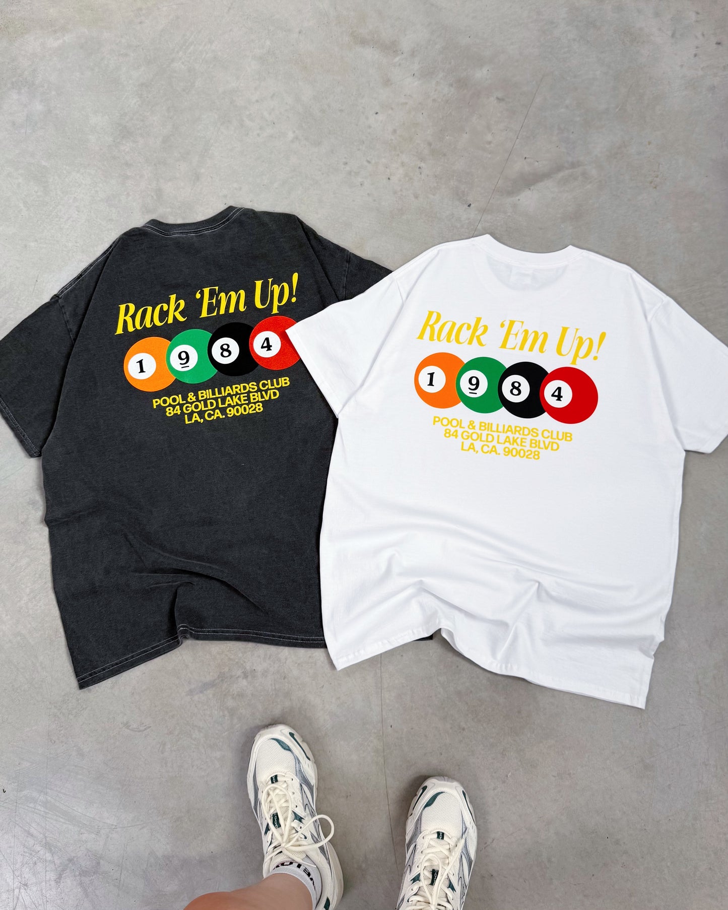 Te 84 Rack Vice 84 'Rack 'Em Up' Tee - White – UN:IK Clothing