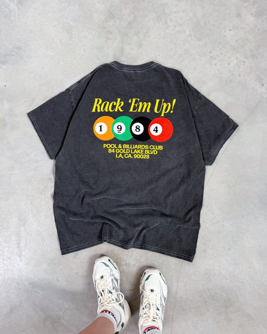 Vice 84 'Rack 'Em Up' Vintage Washed Tee - Black