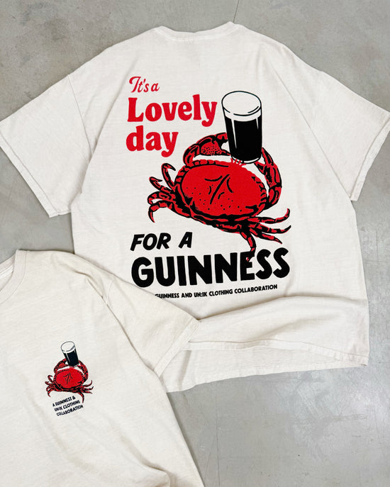 Load image into Gallery viewer, Guinness x UN:IK &amp;#39;Crab&amp;#39; Vintage Washed Tee - Sand
