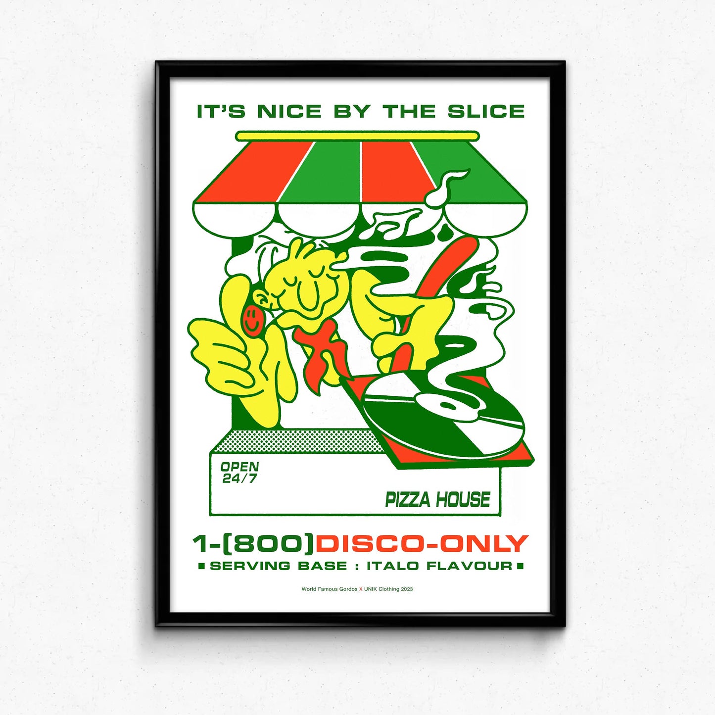 Load image into Gallery viewer, Gordos Pizzeria &amp;#39;Nice By The Slice&amp;#39; Art Print

