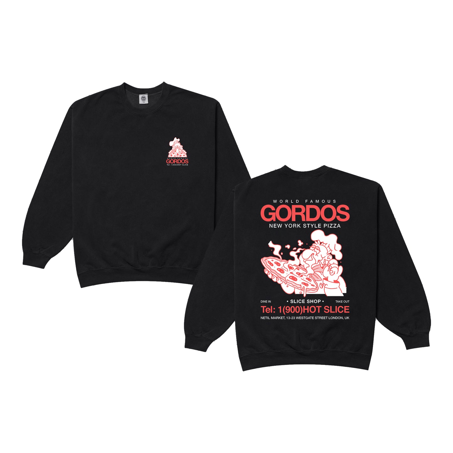 Gordos Pizzeria 'Gordos' Sweater - Black