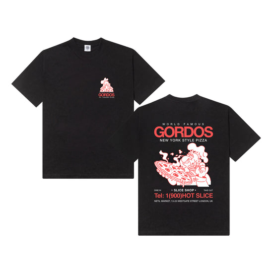 Gordos Pizzeria 'Gordos' Tee - Black