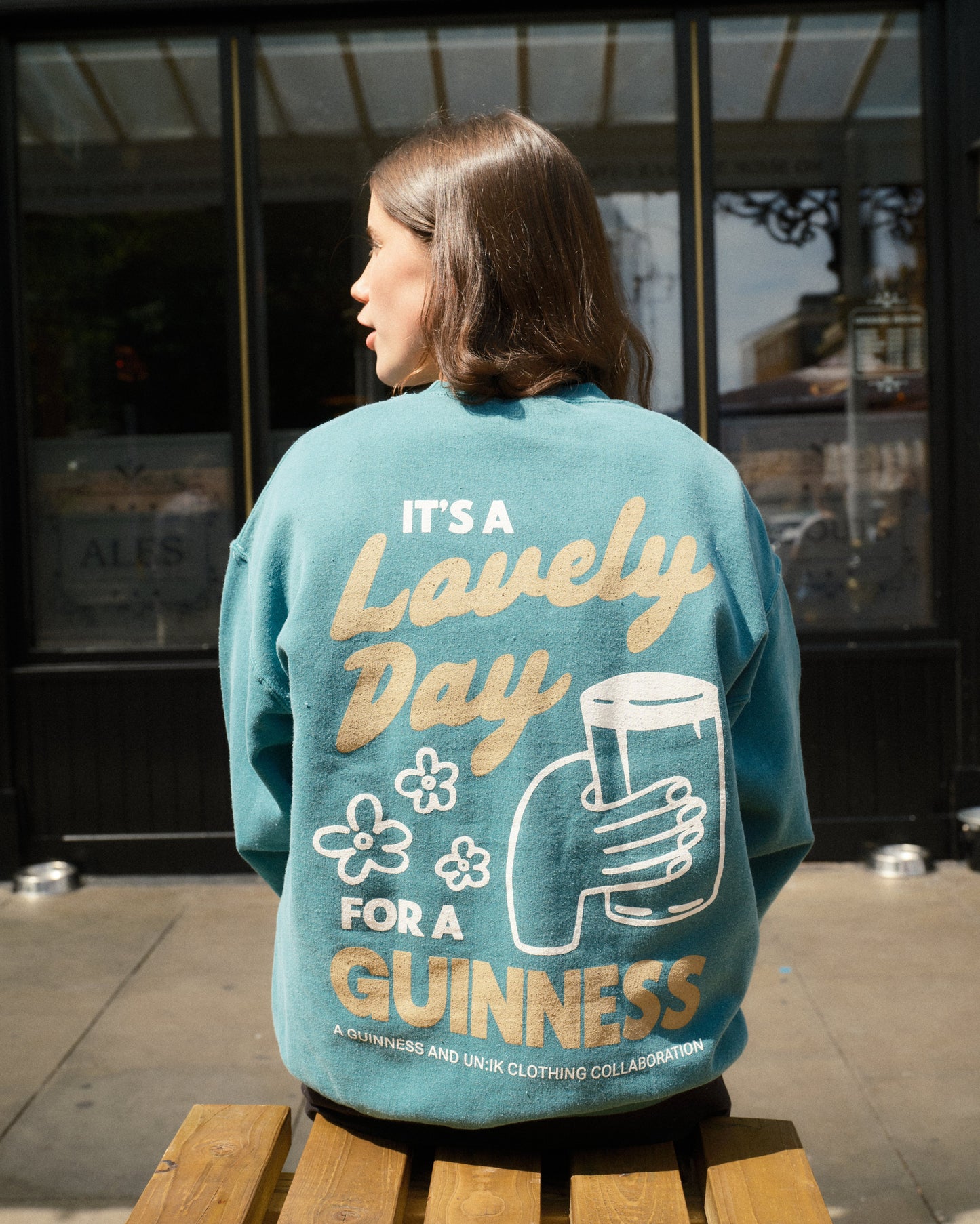 Guinness x UN:IK 'Cheers' Vintage Washed Sweater - Green