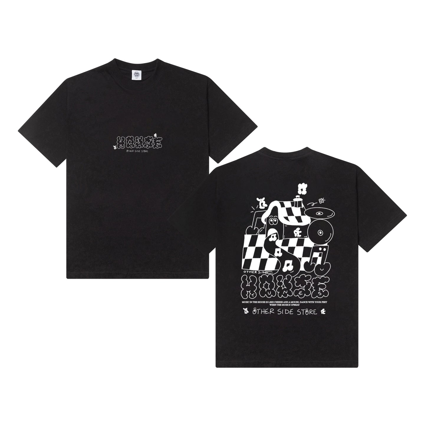 Other Side Store 'House Tunes' Tee - Black *BF 1 OF 100 EXCLUSIVE*