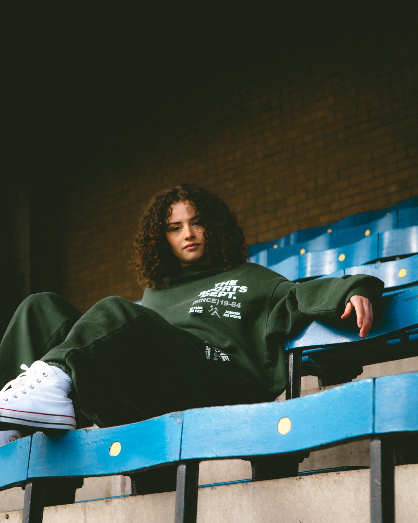 Vice 84 'The Sports Dept' Heavyweight Washed Sweater - Green