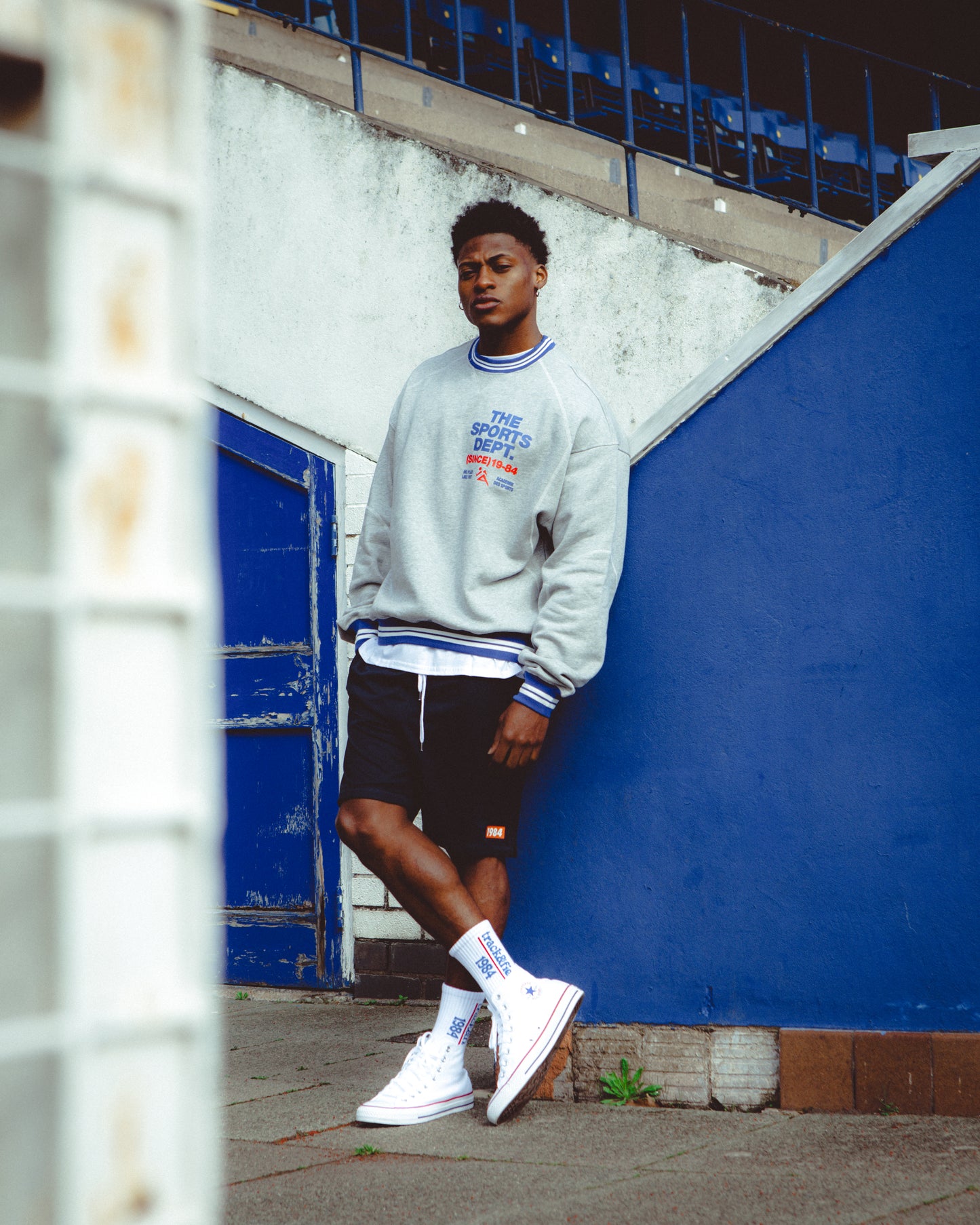 Vice 84 'The Sports Dept' Heavyweight Sweater - Heather Grey