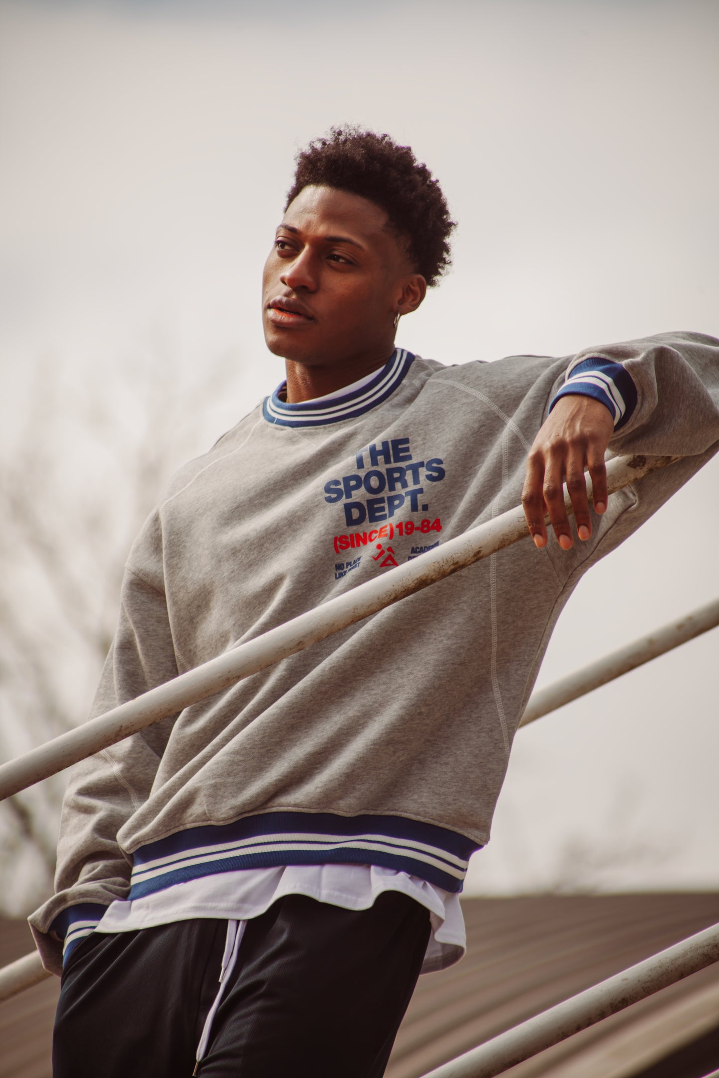 Vice 84 'The Sports Dept' Heavyweight Sweater - Heather Grey