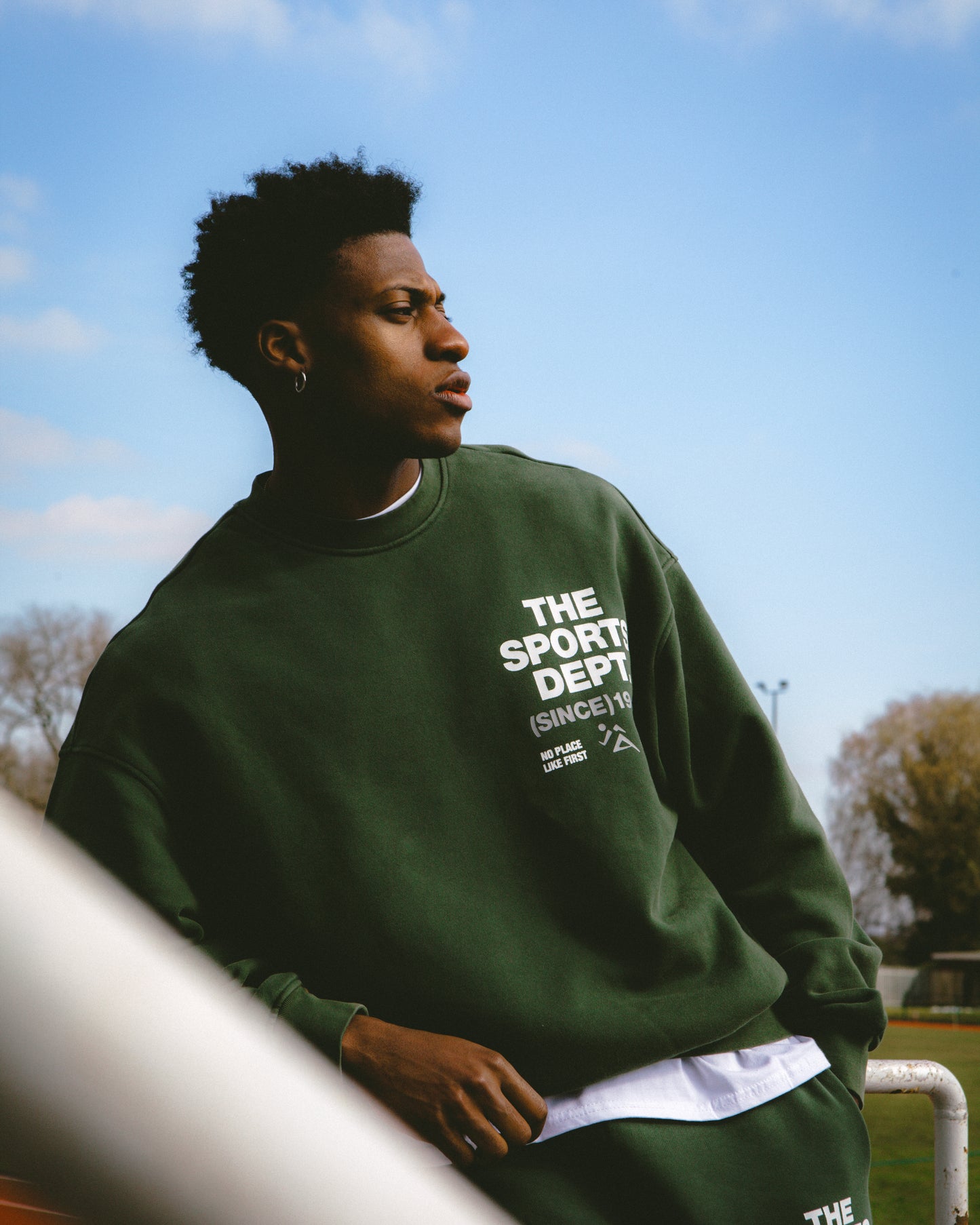 Vice 84 'The Sports Dept' Heavyweight Washed Sweater - Green