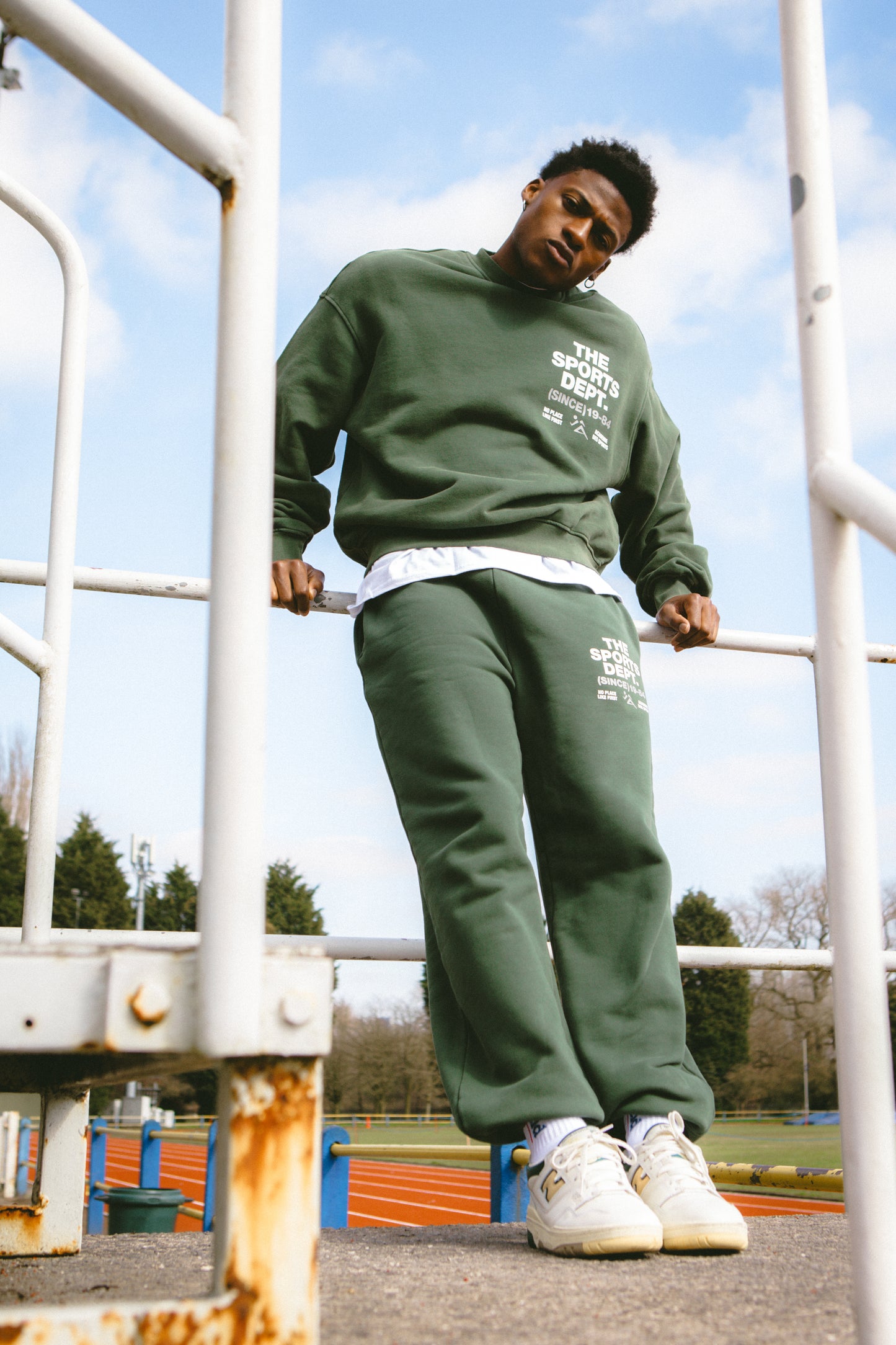 Vice 84 'The Sports Dept' Heavyweight Washed Sweater - Green