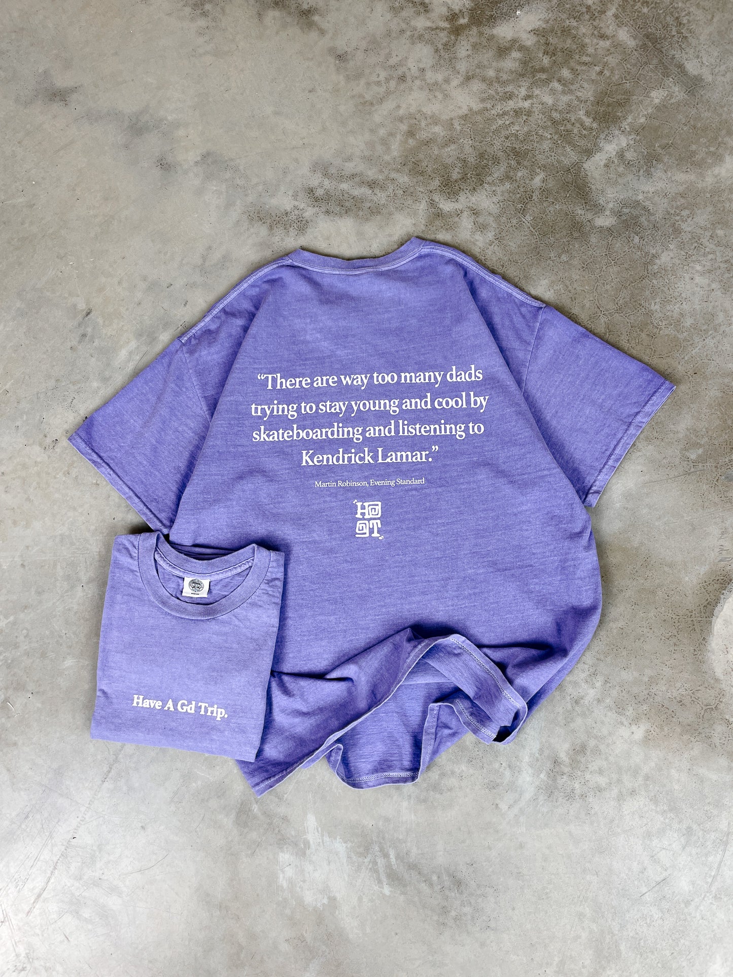 HAVE A GD TRIP 'Kendrick' Vintage Washed Tee - Orchid