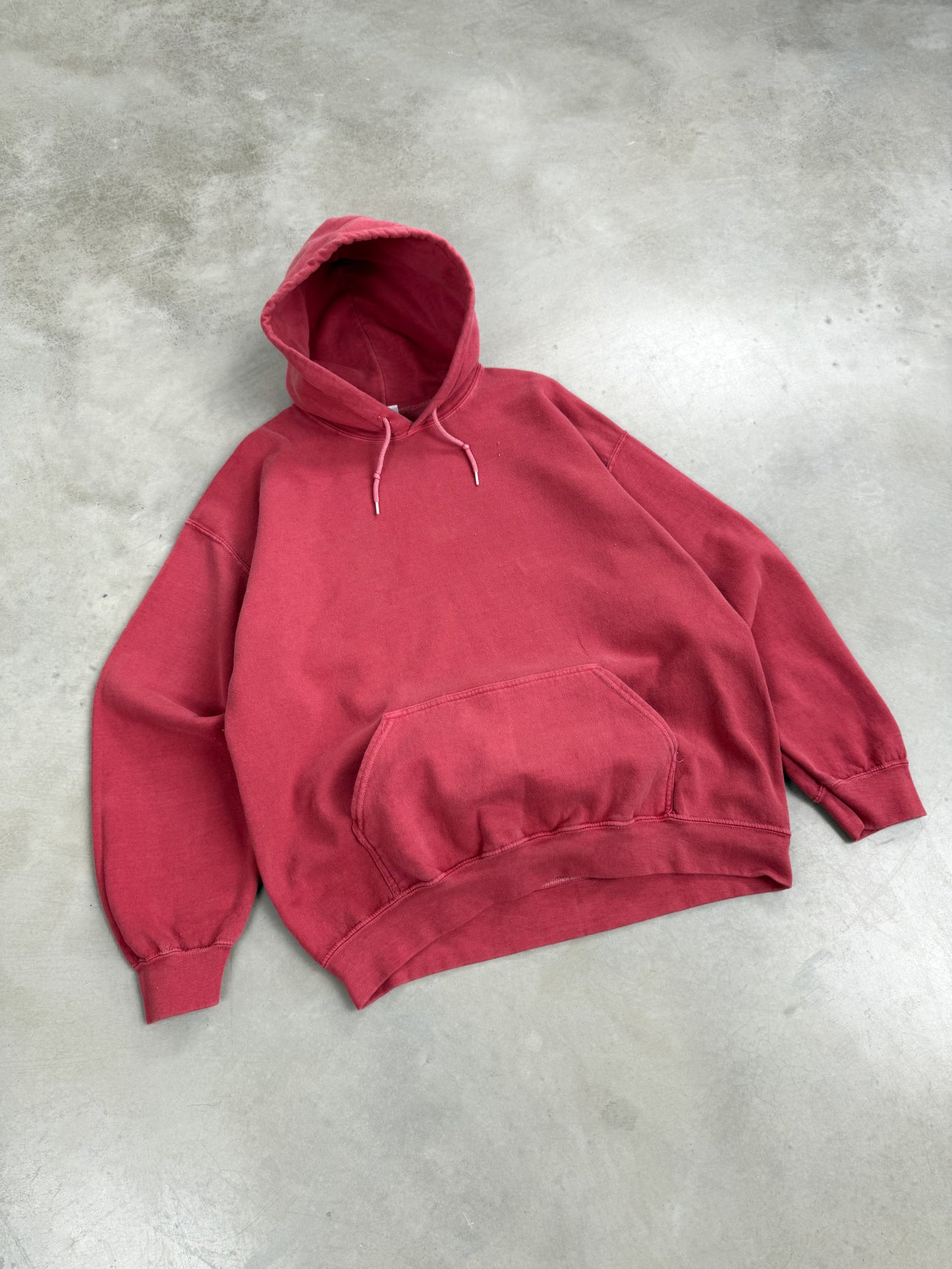 Essentials Vintage Washed Hoodie - Red