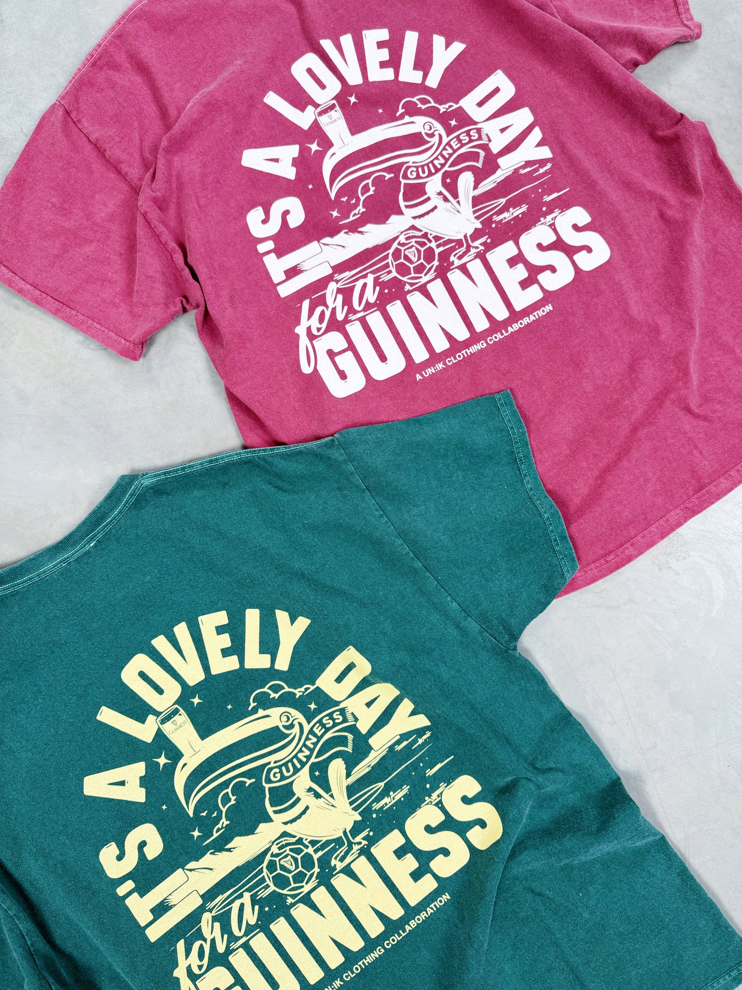 Guinness x UN:IK 'Football Toucan' Vintage Washed Tee - Red