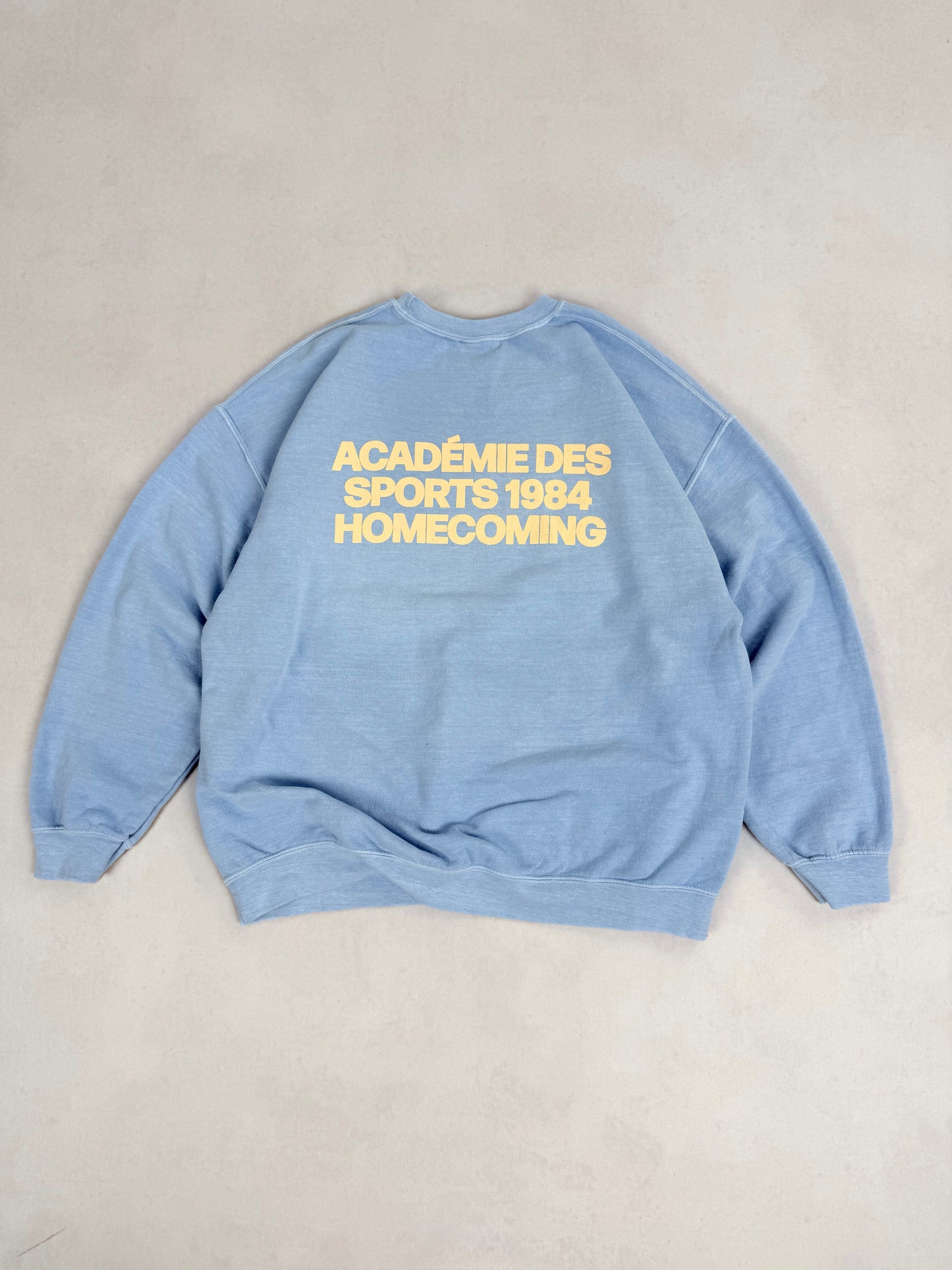 Vice 84 'Homecoming' Vintage Washed Sweater - Cornflower Blue
