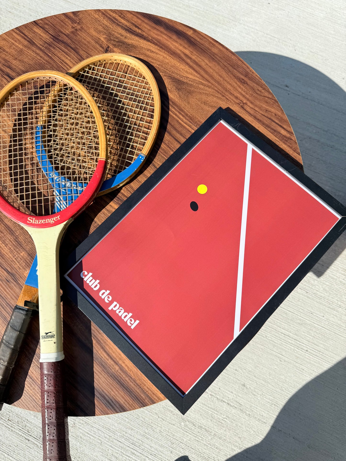 Club de Padel 'Bounce' Art Print - White
