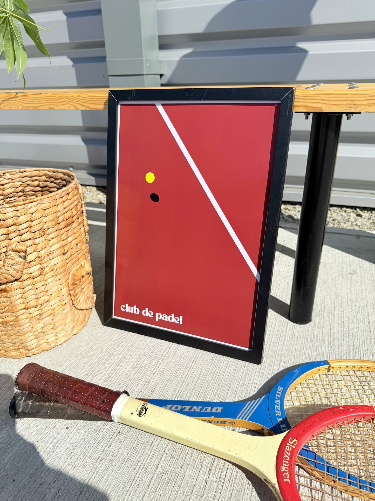 Club de Padel 'Bounce' Art Print - White