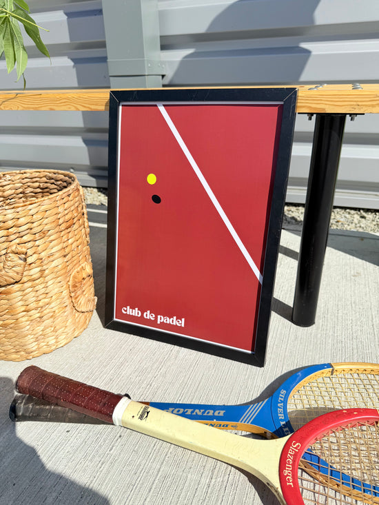 Club de Padel 'Bounce' Art Print - White