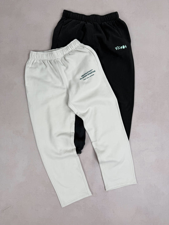 Vice 84 'Athletics' Cuffless Joggers - Bone