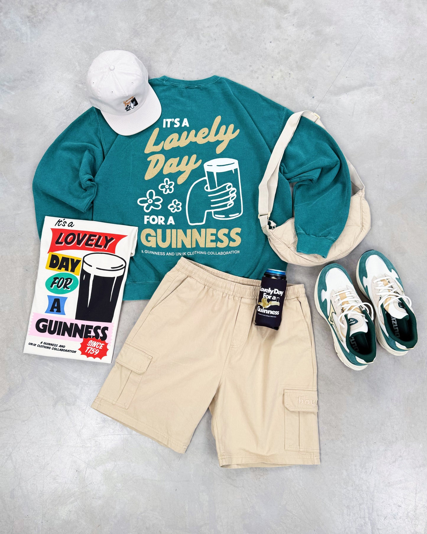 Guinness x UN:IK 'Cheers' Embroidered Cap - Bone