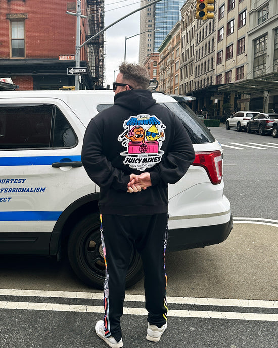 Load image into Gallery viewer, History Of Rave &amp;#39;Juicy Mixes&amp;#39; Hoodie - Black
