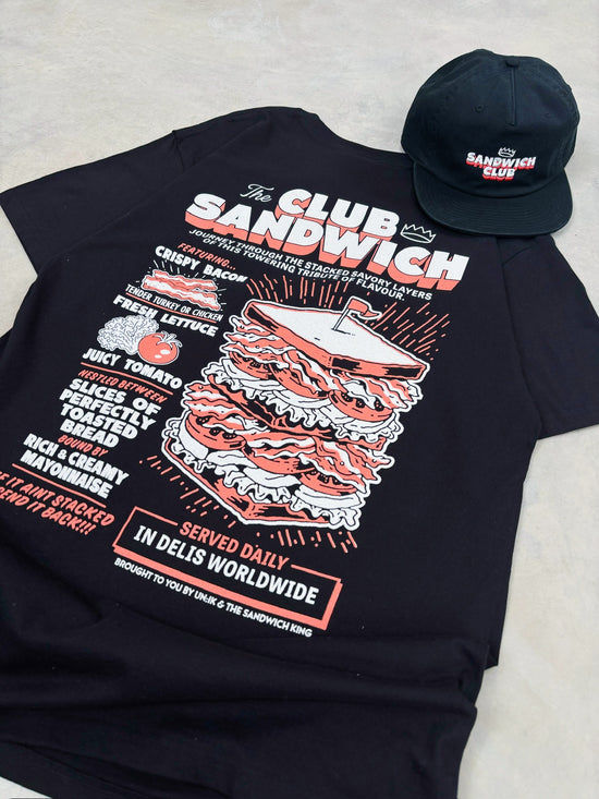 Sandwich Club x Sandwich King Embroidered Cap - Black