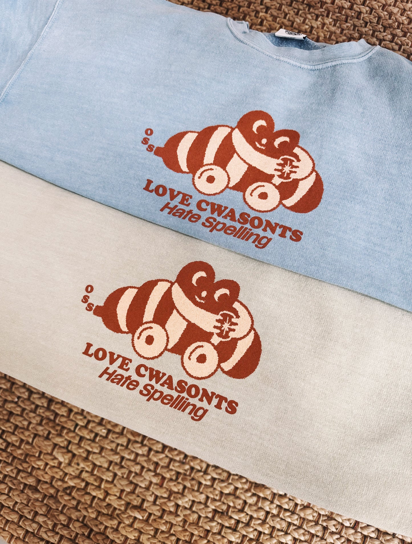 Other Side Store 'Love Cwasonts' Sweater - Vintage Washed Light Blue