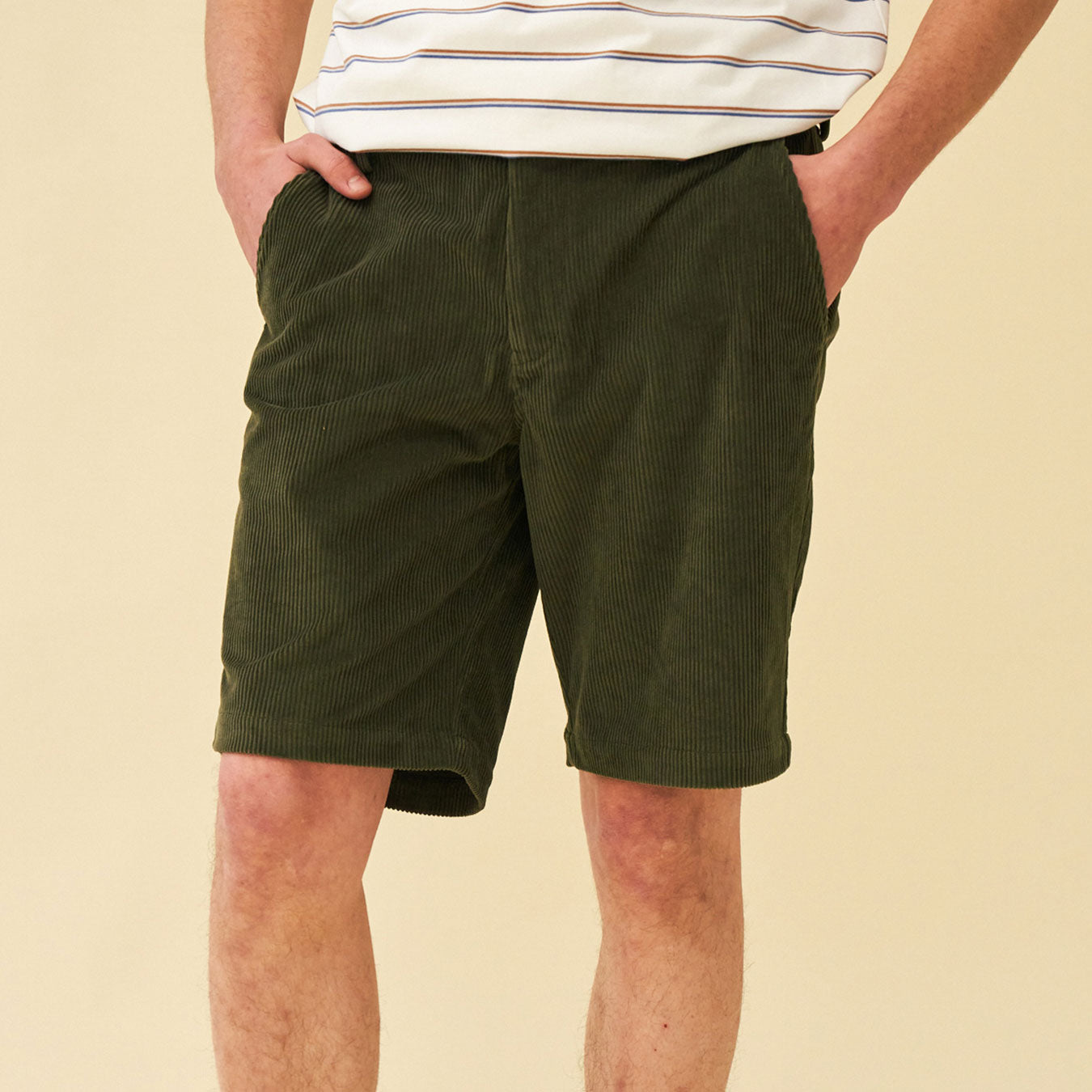 bound 'Khaki' Cord Shorts