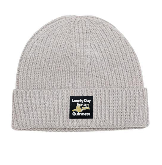 Guinness x UN:IK Ribbed Beanie - Light Grey