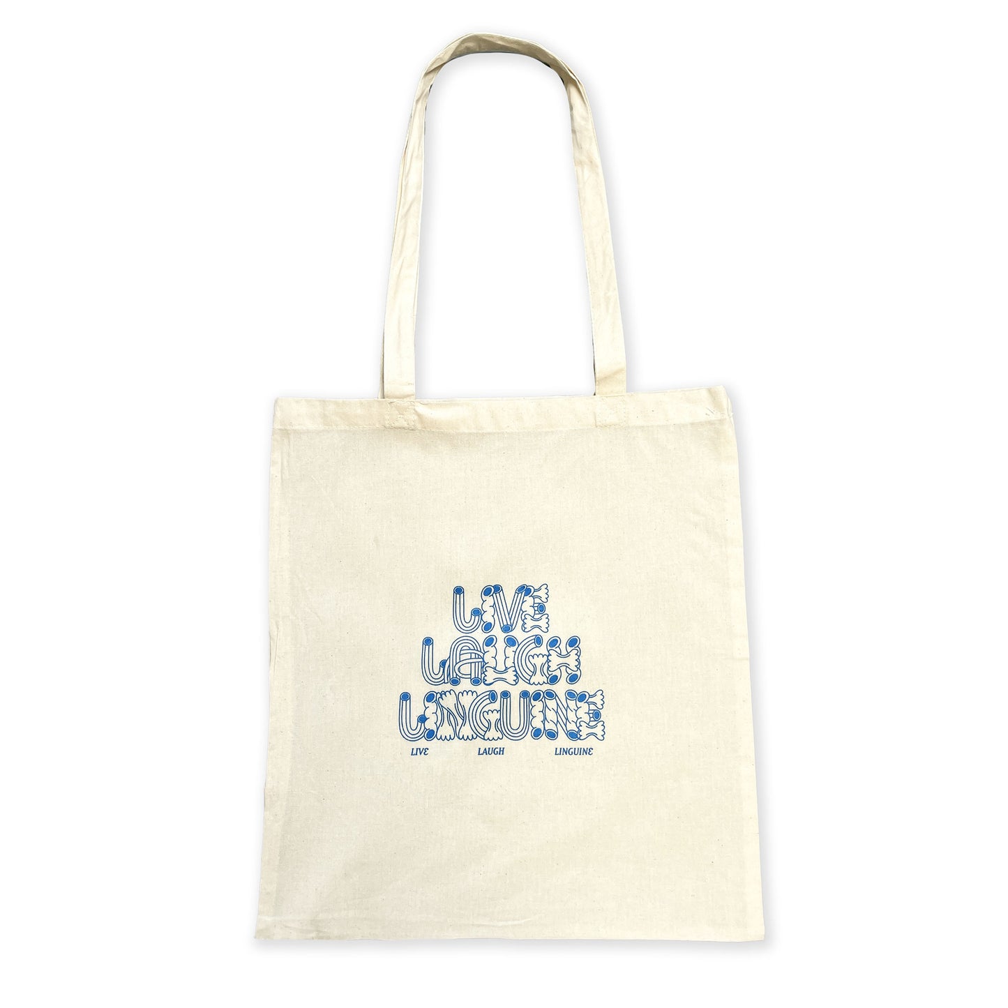 Other Side Store 'Live Laugh Linguine' Tote Bag - Natural