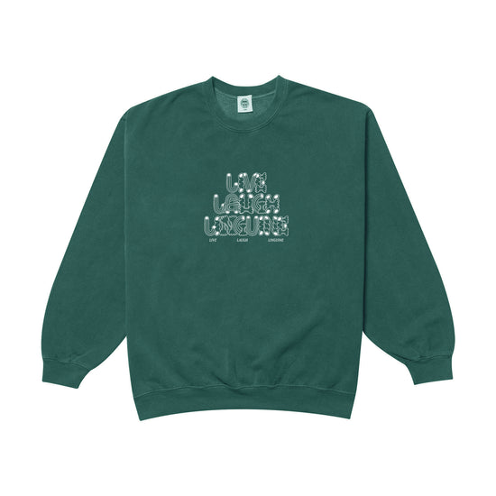 Other Side Store 'Live Laugh Linguine' Sweater - Vintage Washed Green