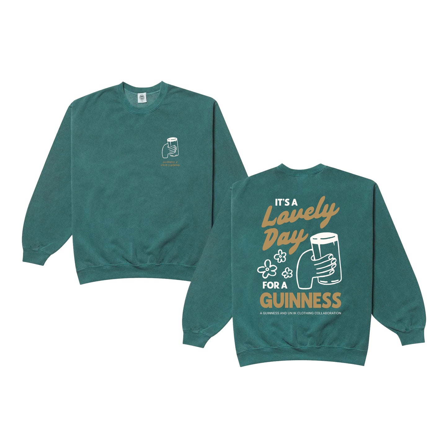 Guinness x UN:IK 'Cheers' Vintage Washed Sweater - Green