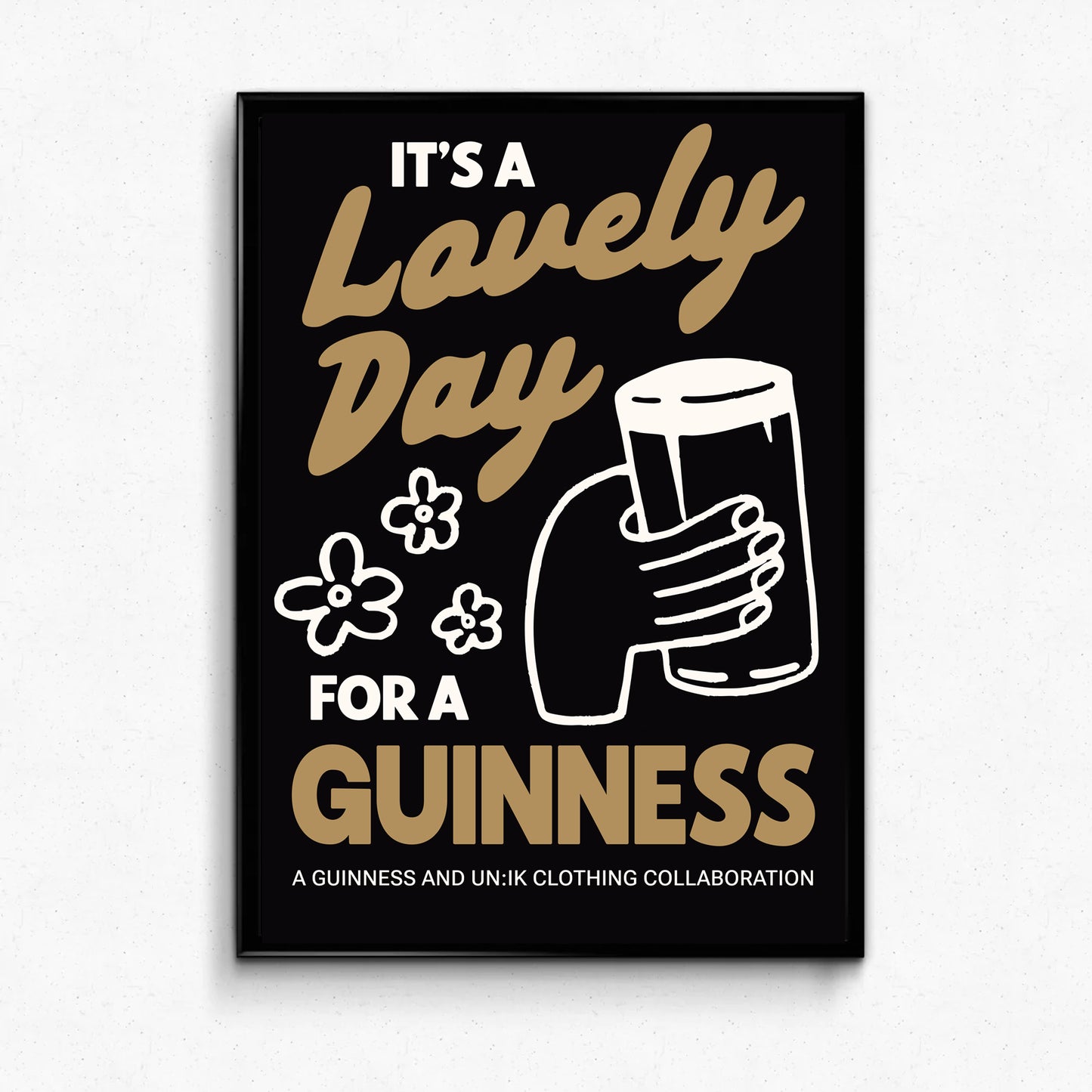 Guinness x UN:IK 'Cheers' Print - Black