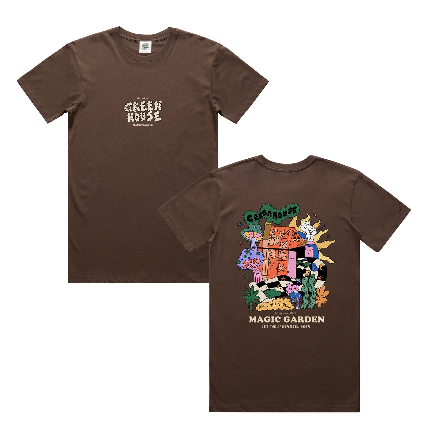 Other Side Store 'Magic Garden' Tee - Brown