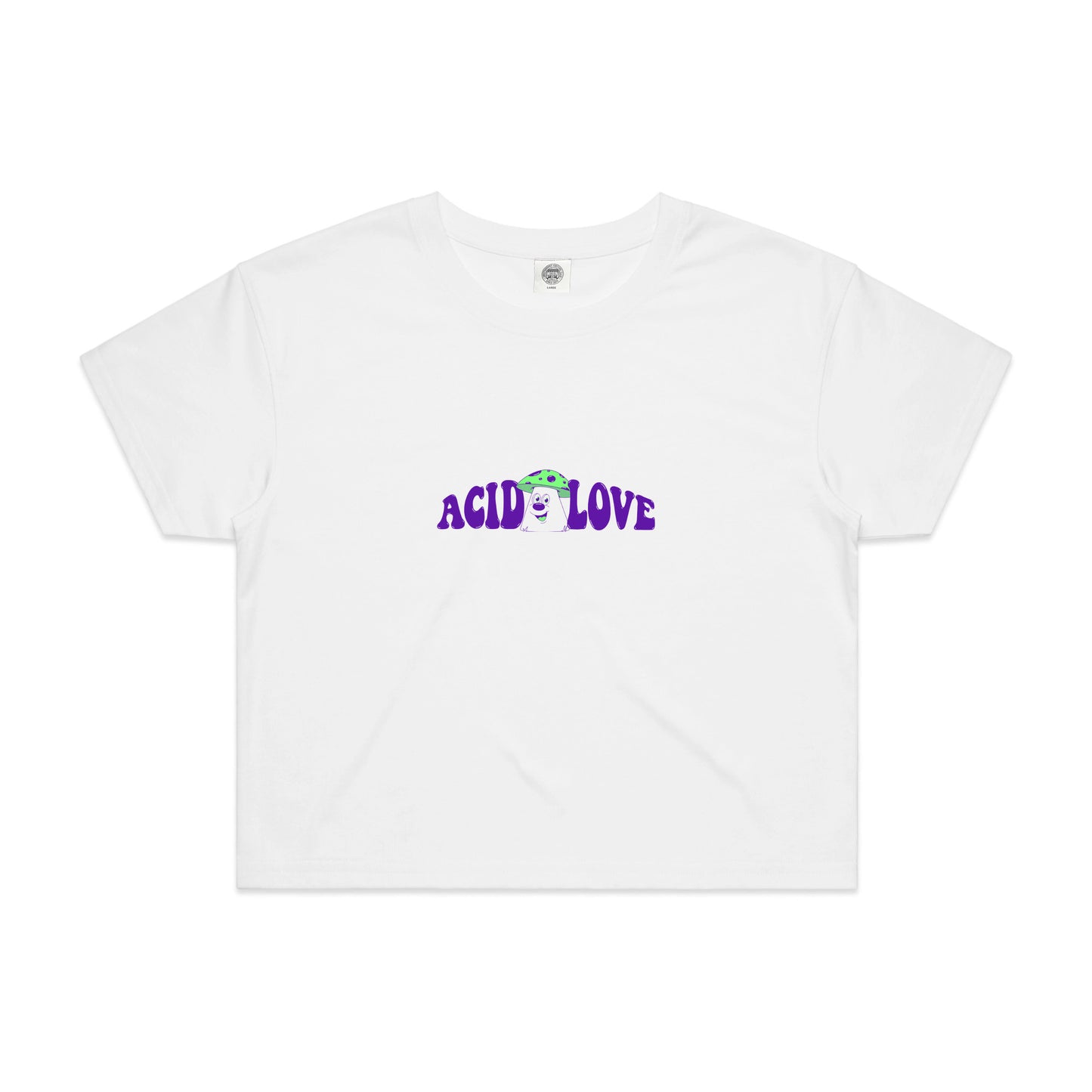 Acid Love WMNS 'Mushroom' Cropped Tee - White