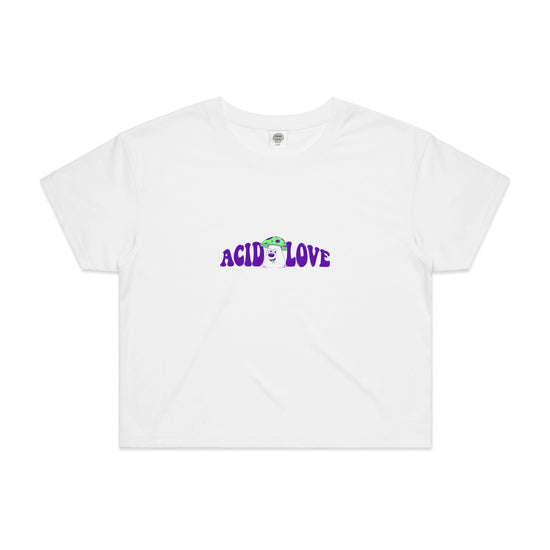 Acid Love WMNS 'Mushroom' Cropped Tee - White