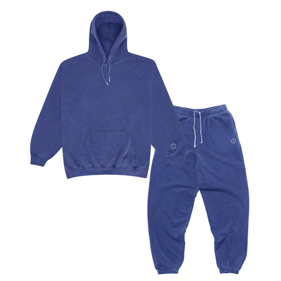 Load image into Gallery viewer, Essentials Vintage Washed Hoodie &amp;amp; Jogger Set - Navy

