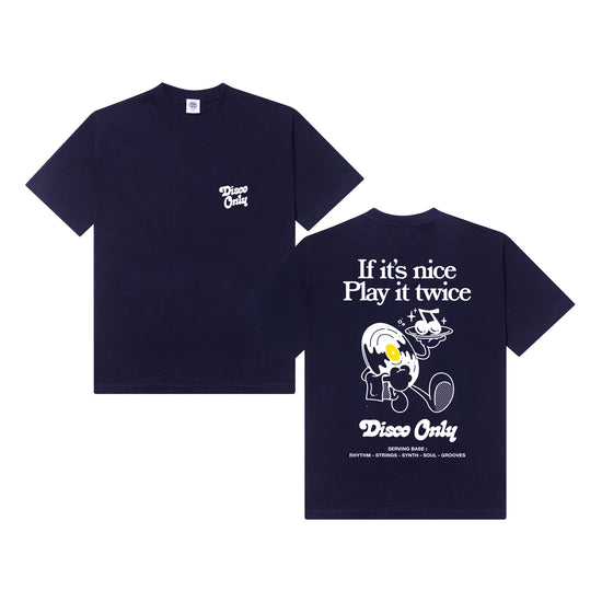 DISCO ONLY 'Play it Twice V2' Tee - Navy