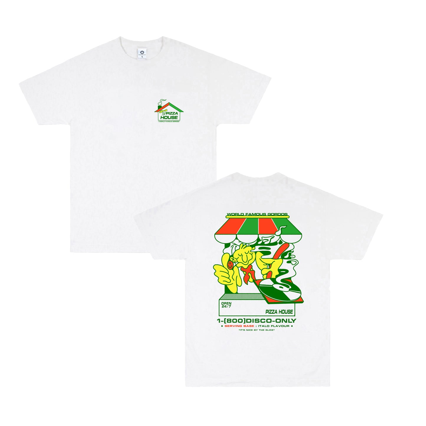 World Famous Gordos 'Nice By The Slice' Tee - White