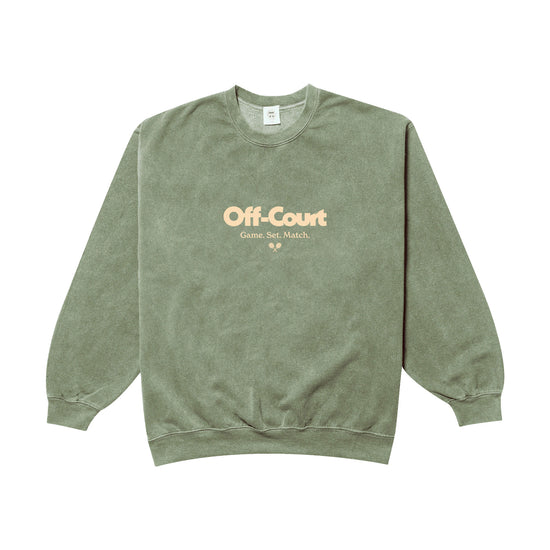 Vice 84 'Off-Court GSM' Vintage Washed Sweater - Khaki