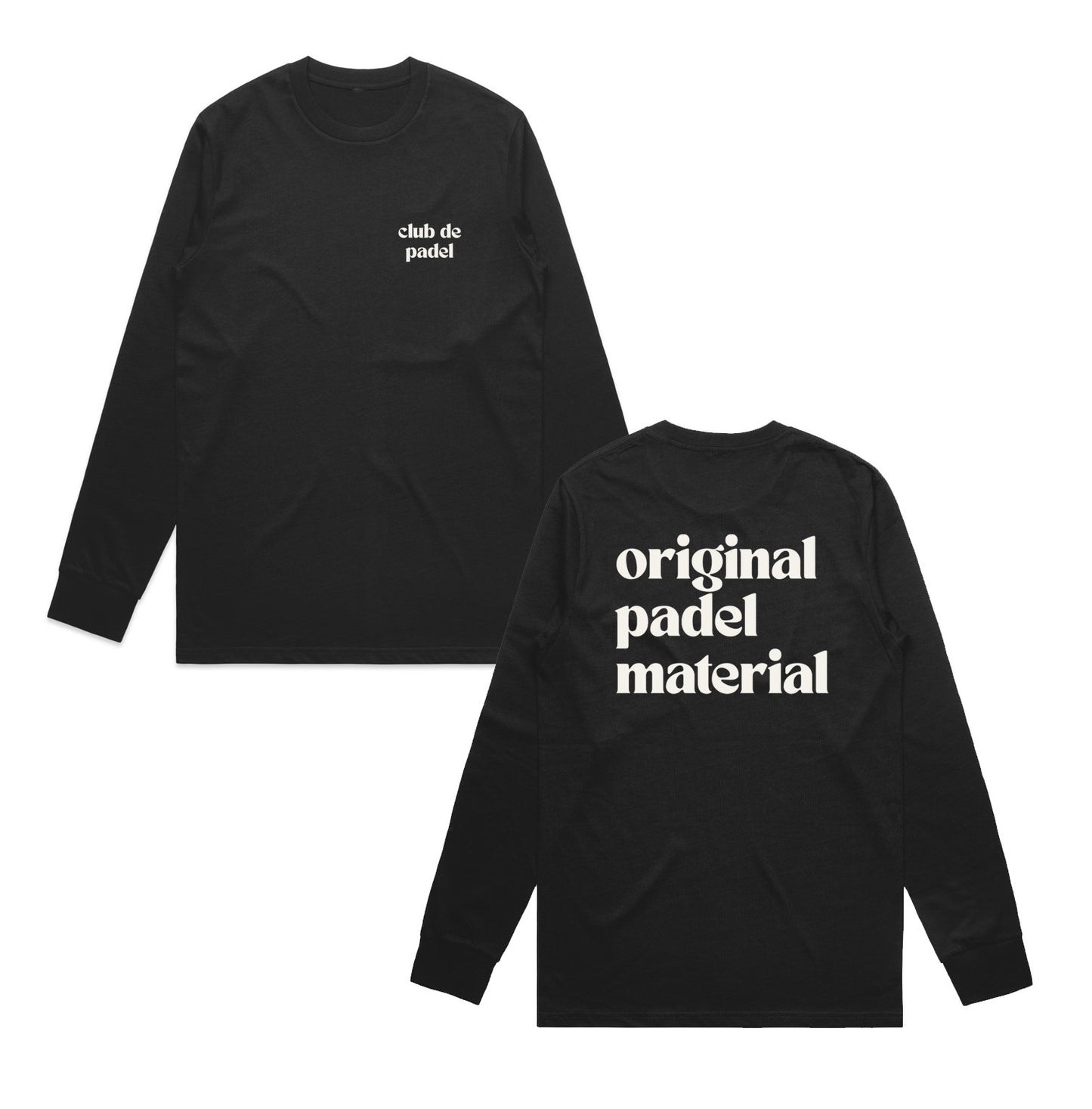 Club de Padel 'Original Padel Material' Longsleeve Tee - Black