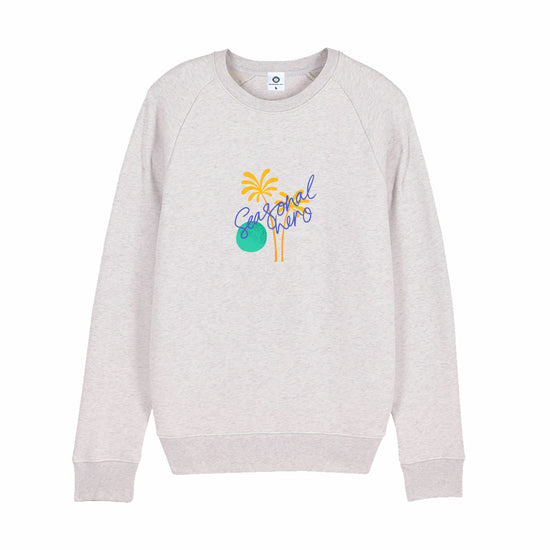 Seasonal Hero 'Palms' Sweater - Organic Cream Ash Heather