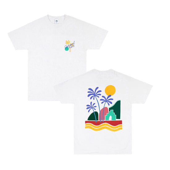 Seasonal Hero 'Palms' Tee - White