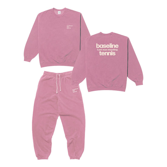 Vice 84 'Baseline' Sweater & Jogger Set - Vintage Washed Pink