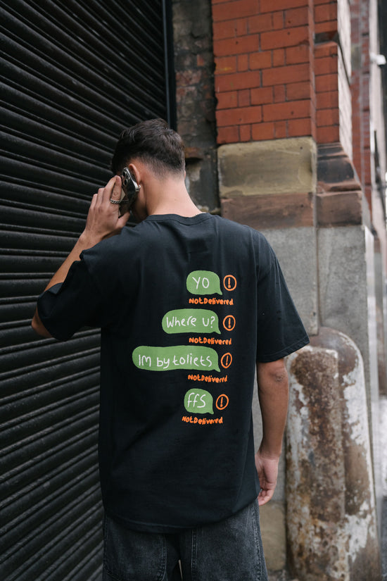 Other Side Store 'Not Delivered' Tee - Black