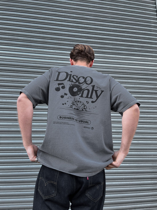 DISCO ONLY 'Business As Usual' Vintage Washed Tee - Black