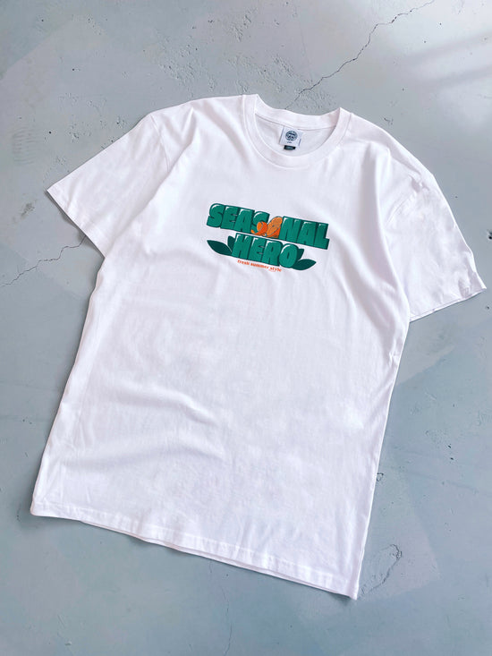 Seasonal Hero 'Oranges' Tee - White